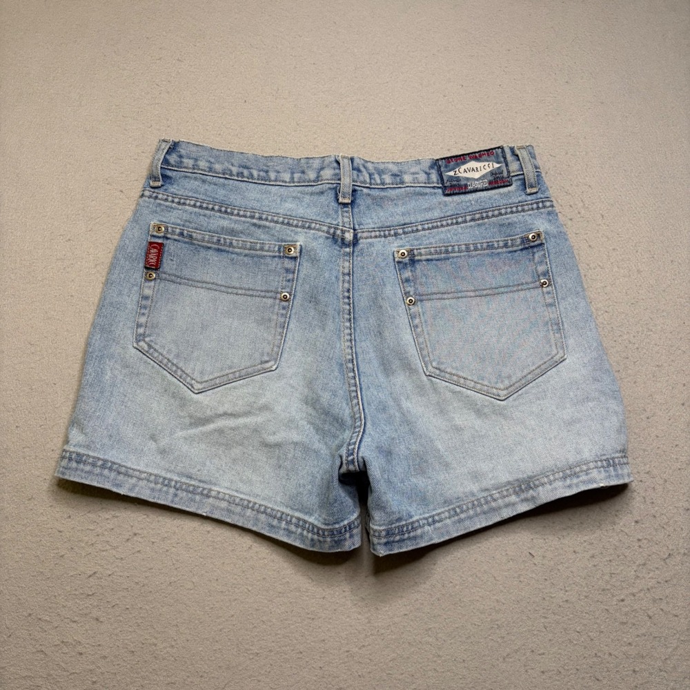 Z. Cavaricci Denim Shorts Womens 32 Blue Stone Wash Vintage 90s High Waisted